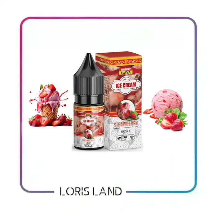 سالت بستنی توت فرنگی هورنی فلاوا